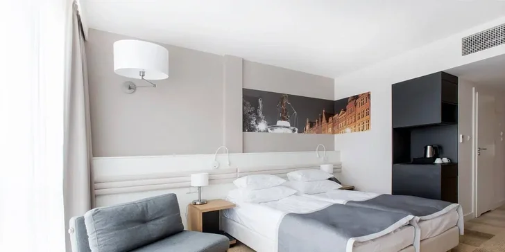 Až 15 dní v moderním hotelu v Gdaňsku: polopenze a relax v saunách