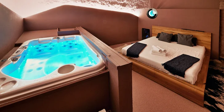 Luxusní privátní odpočinek: 3 hod. nebo až celá noc ve wellness pokoji