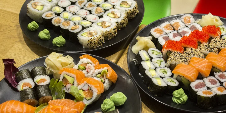 Sushi sety v bistru v brněnském OC Globus: 15 až 44 kousků, na místě či take away