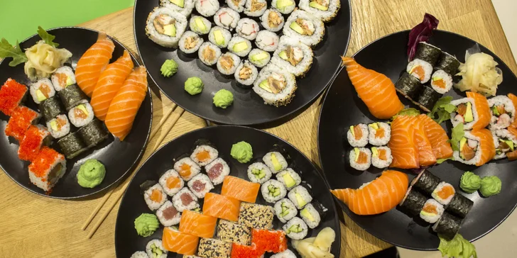 Sushi sety v bistru v brněnském OC Globus: 15 až 44 kousků, na místě či take away