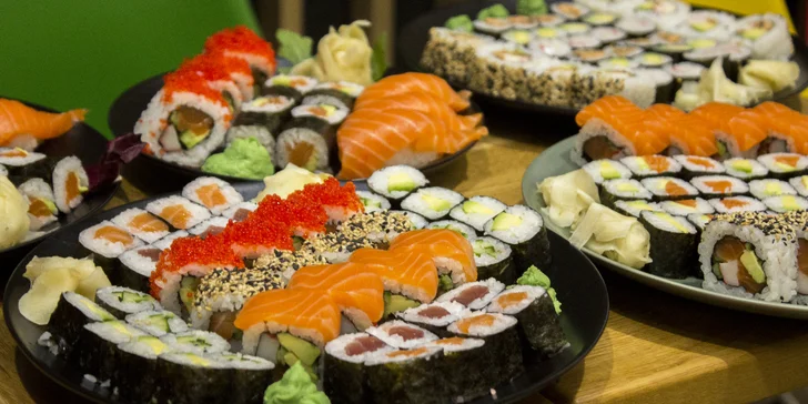 Sushi sety v bistru v brněnském OC Globus: 15 až 44 kousků, na místě či take away