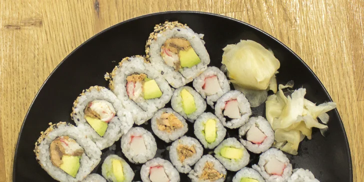 Sushi sety v bistru v brněnském OC Globus: 15 až 44 kousků, na místě či take away