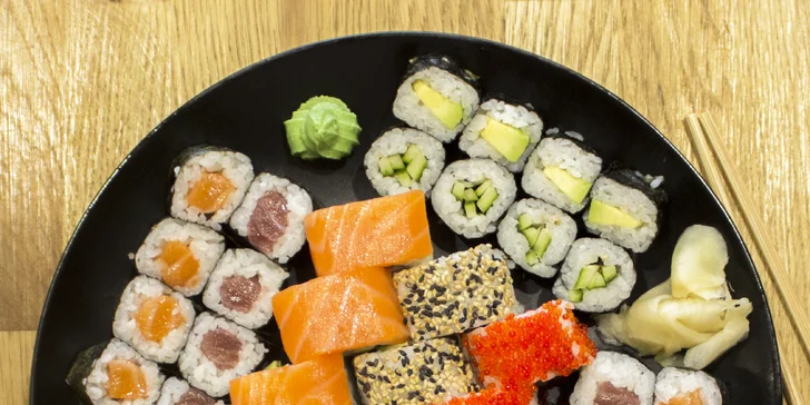 Sushi sety v bistru v brněnském OC Globus: 15 až 44 kousků, na místě či take away