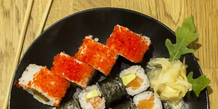 Sushi sety v bistru v brněnském OC Globus: 15 až 44 kousků, na místě či take away