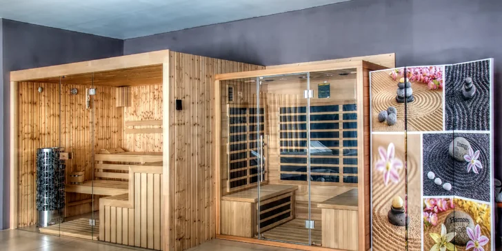 Relax pro dva na 90 nebo 150 min: sauna, koupel a občerstvení s lahví sektu