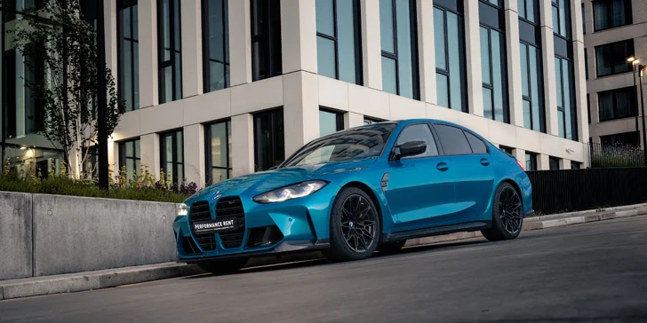 Jízda v bavorském bouráku: zapůjčení BMW M3 Competition xDrive na 3–12 hodin
