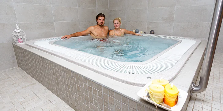 Dokonalý relax ve dvou: 1,5 hod. privátního wellness i se sklenkou vína