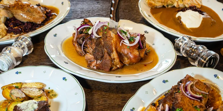 Otevřený voucher do restaurace Potrefená husa: konzumace v hodnotě 500 nebo 1000 Kč