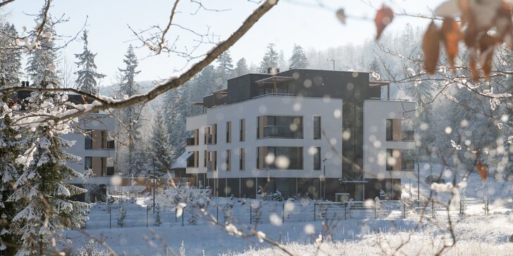 Moderní resort v polských Beskydech: apartmán s kuchyňkou, jídlo a neomezený wellness