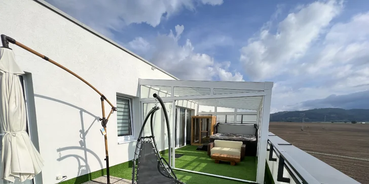 Romantika v Tatrách: luxusní apartmán s privátním wellness přímo na terase
