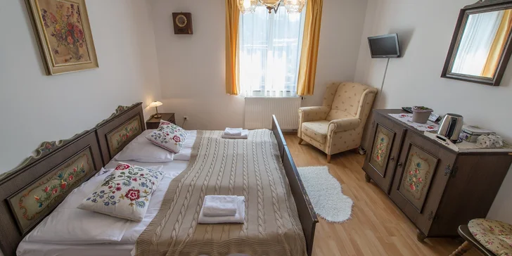 Pobyt se snídaní i večerním pohoštěním, penzion v klidné části Krumlova