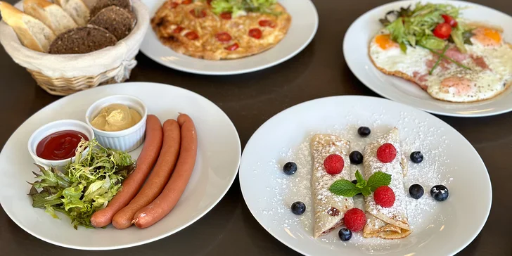 Snídaně dle výběru v Tiebreak restaurantu: perfektní začátek dne o samotě či ve dvou
