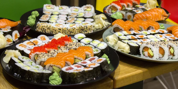 Sushi sety v bistru v brněnském OC Globus: 15 až 44 kousků, na místě či take away