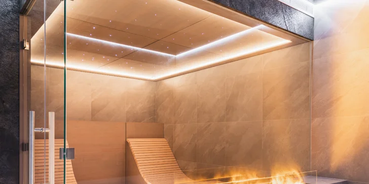 Elegantní privátní wellness pro dva na 2-3 hodiny: vířivka, sauna i lahev prosecca