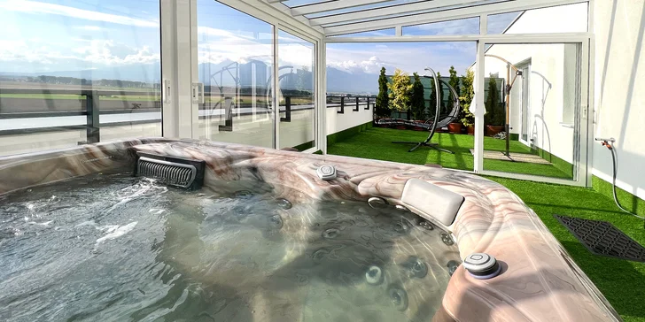 Romantika v Tatrách: luxusní apartmán s privátním wellness přímo na terase