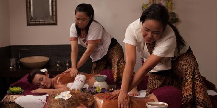 Thajské párové masáže nebo speciální čokoládová masáž pro jednoho: relax v délce 60 nebo 90 minut