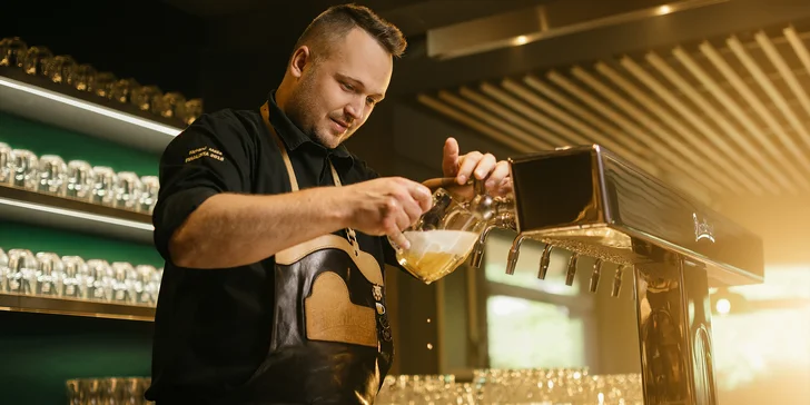 Soukromá škola čepování piva včetně certifikátu od Pilsner Urquell Master Bartendera Richarda Máši