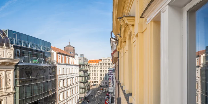 Pohoda v centru Prahy pro pár: moderní studio s vybavenou kuchyňkou