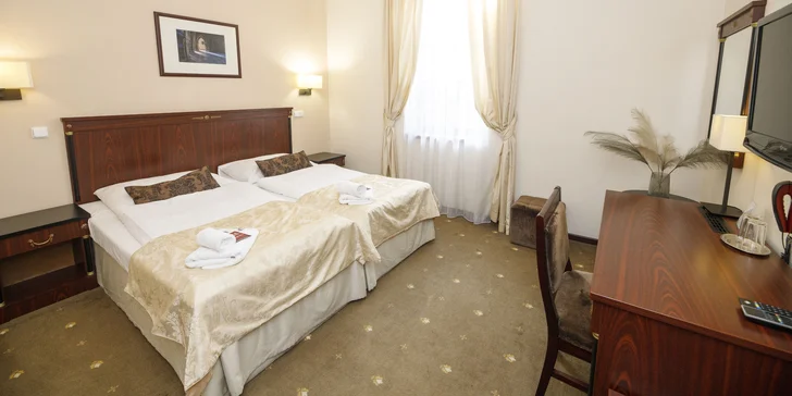 4* relax v Třebíči: snídaně i polopenze, wellness a vstupenky do památky UNESCO a aquaparku