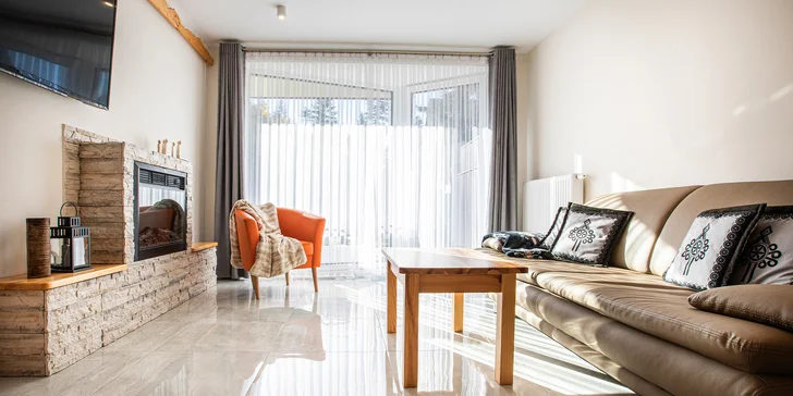 Relax v Zakopaném: bydlení s venkovní vířivkou, blízko turistických stezek, cena za celý apartmán