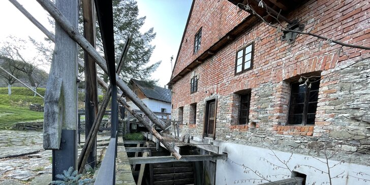 Pobyt v historickém vodním mlýně: možnost snídaně, prohlídky i piknikového koše: 2-14 osob