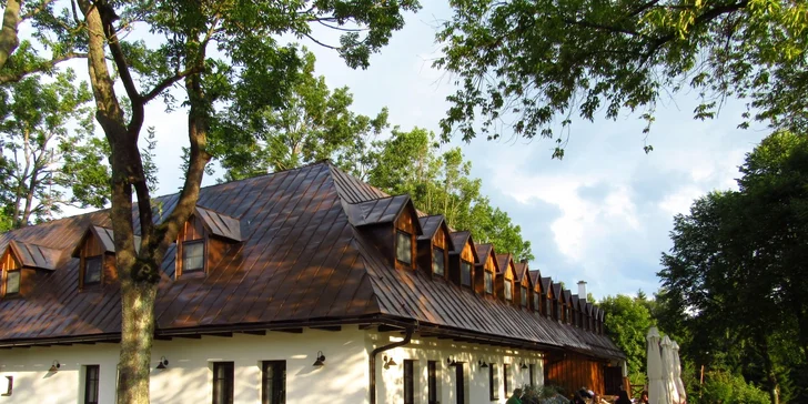 Tříchodové menu pro jednu či dvě osoby v krásném prostředí rodinného hotelu Pod Bílou Skálou na Vysočině
