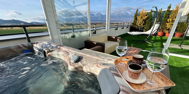 Romantika v Tatrách: luxusní apartmán s privátním wellness přímo na terase