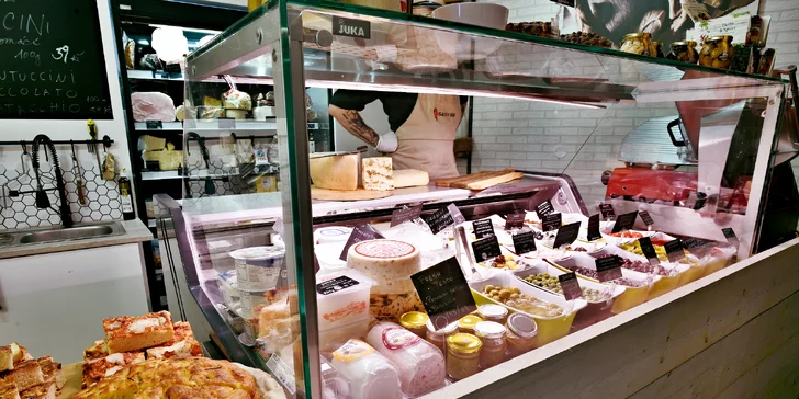 Italské dobroty z obchodu Pane & Salumi: vouchery v hodnotě 500-1500 Kč