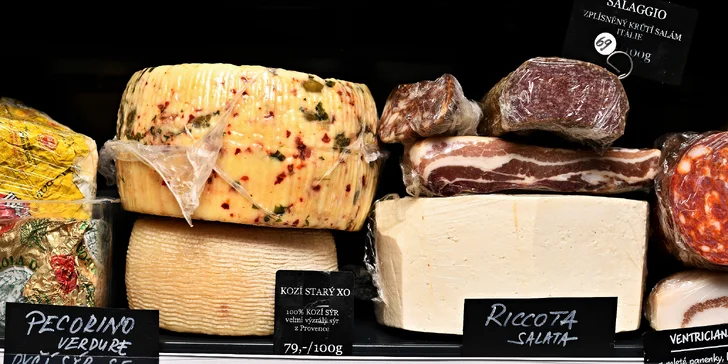 Italské dobroty z obchodu Pane & Salumi: vouchery v hodnotě 500-1500 Kč