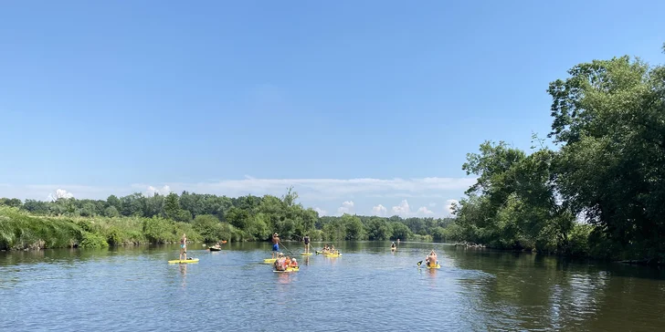 Sjíždění Labe a Ohře na paddleboardu i opékání buřtů: úseky vhodné i pro rodiny s dětmi