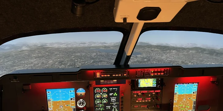 Let na simulátoru dvoumotorového letadla: 30 nebo 60 minut simulace