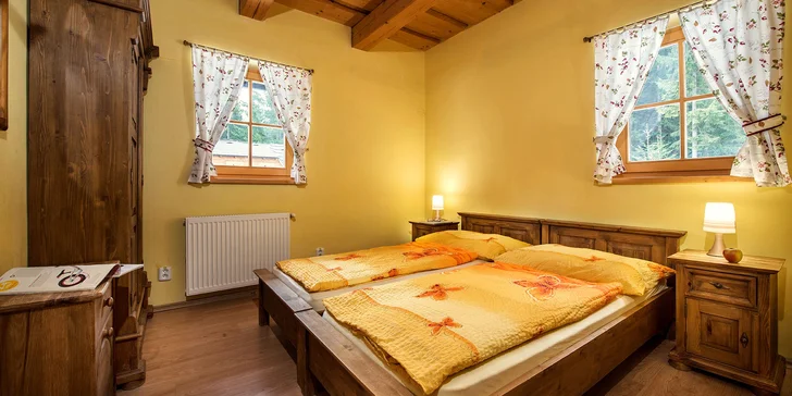 Dovolená v kolibě na Oravě pro pár i rodinu: polopenze, wellness i zapůjčení kol