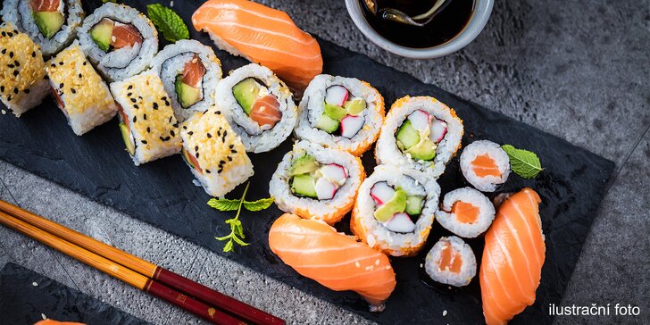 Bohaté sushi sety: maki, nigiri, california rolls a k tomu pho, miso, tom yam či jiná polévka