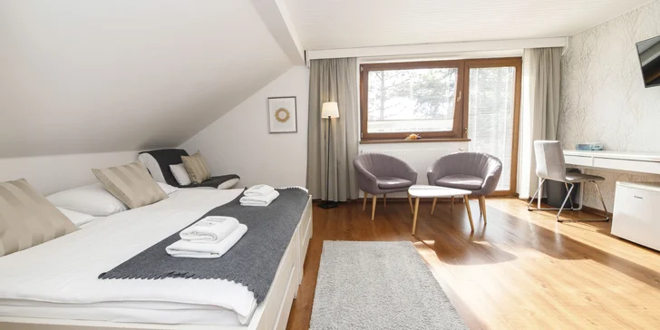 Pohoda v penzionu v Českém Krumlově: pěkný pokoj či apartmán
