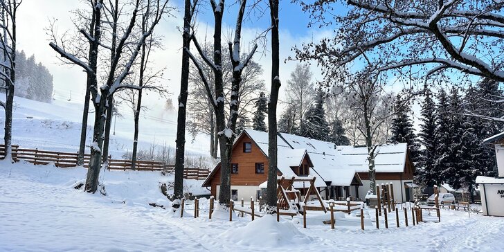 Zima nebo jaro v Orlických horách: ubytování až pro 5 osob, snídaně, polopenze i sauna