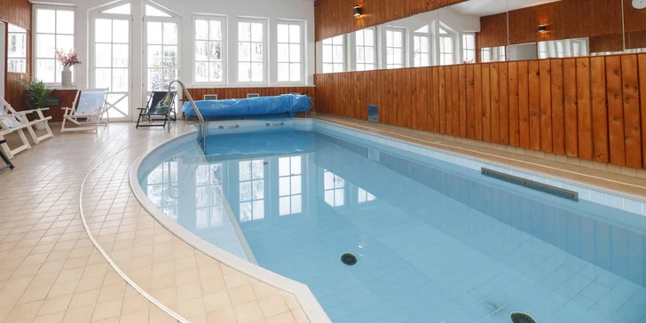 Pobyt v Krkonoších s polopenzí, hodinou v bazénu i slevou do wellness a na skipas