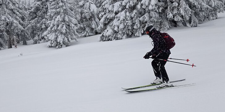 Skupinový i individuální skialpový kurz v Jeseníkách a Orličkách pro 1 i 2 začátečníky a mírně pokročilé