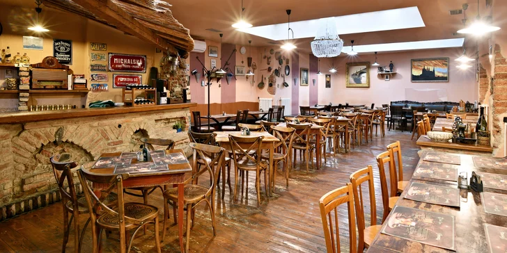 Ratatouille, gnocchi či smažený sýr, kachna, svíčková nebo guláš a dezert pro 1 nebo 2 osoby