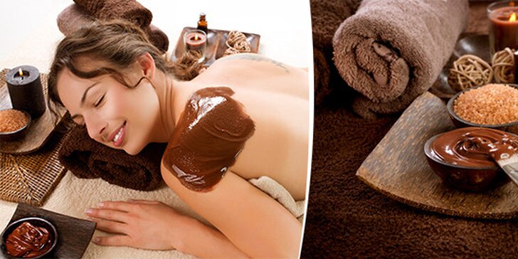 Luxusní čokoládová masáž vč. peelingu a zábalu pro ženy