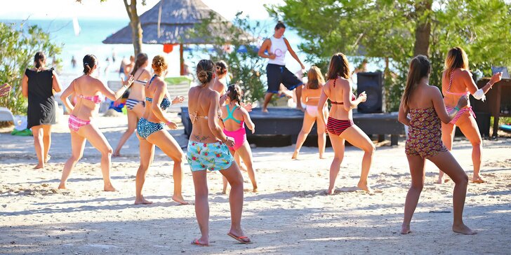 Bungalov u pláže v Pakoštane: až pro 5 osob, all inclusive light, vodní sporty, lekce jógy