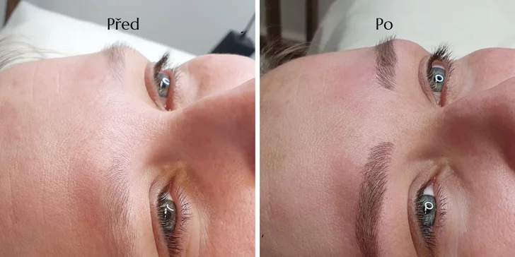 Krásné obočí ze salonu v centru Brna: microblading s pigmenty od světově uznávané PhiAcademy