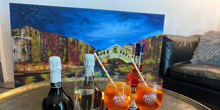 Přípitek v centru Prahy: sklenka či láhev prosecca nebo Aperol Spritz pro dva