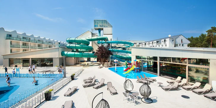 Prázdninový resort u Baltského moře s obřím aquaparkem: pobyt se snídaní či polopenzí pro páry i rodiny