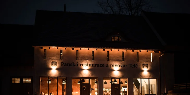 Odpočinkový pobyt v Telči pro dva: snídaně a prohlídka pivovaru či degustace