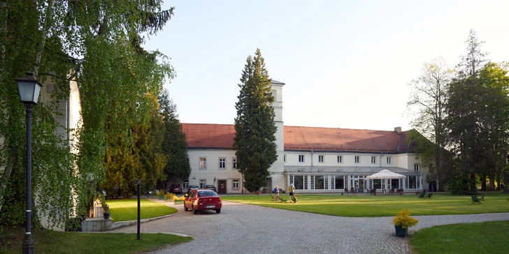 Romantika na zámku: neomezený vstup do wellness, snídaně či polopenze a 2 dětmi zdarma