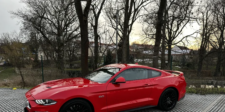 Pronájem Fordu Mustang GT na 12 i 72 hodin: pětilitrový motor, osm válců, 449 koní pod kapotou