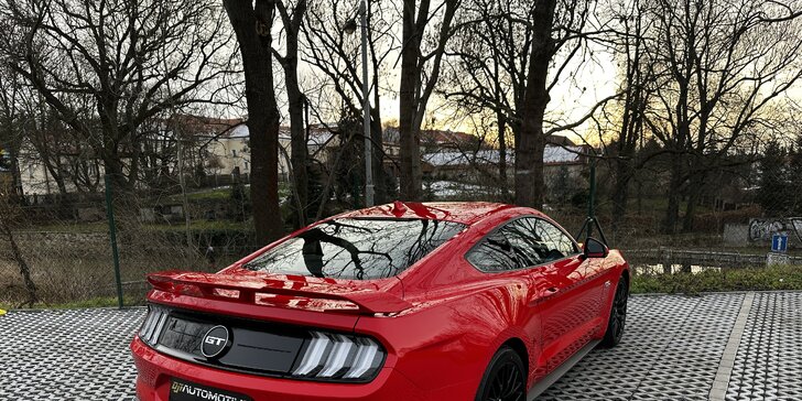 Pronájem Fordu Mustang GT na 12 i 72 hodin: pětilitrový motor, osm válců, 449 koní pod kapotou
