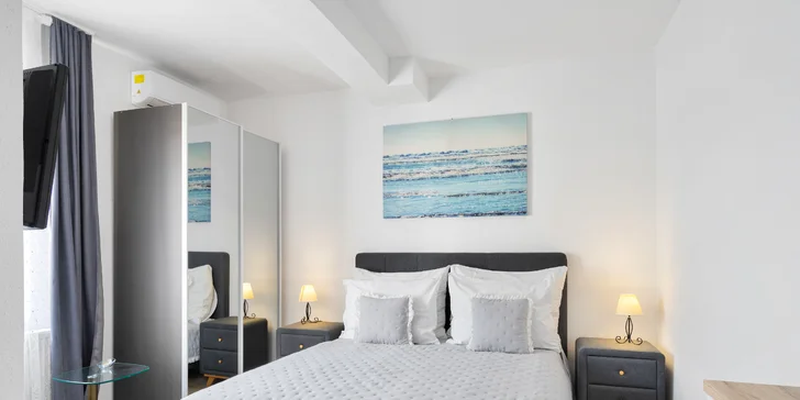 Dovolená v Chorvatsku: pokoje či apartmány až pro 4 osoby, přímo u moře a se snídaní