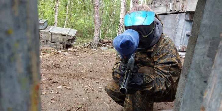 Paintballová přestřelka: 3 hod. na venkovním hřišti vč. zapůjčení vybavení a munice pro 1–6 hráčů