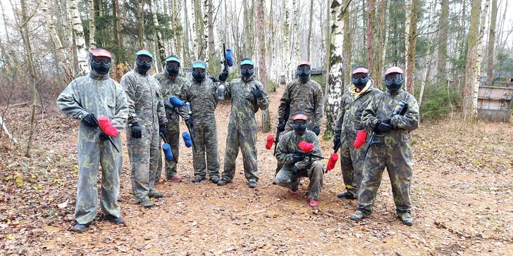 Paintballová přestřelka: 3 hod. na venkovním hřišti vč. zapůjčení vybavení a munice pro 1–6 hráčů